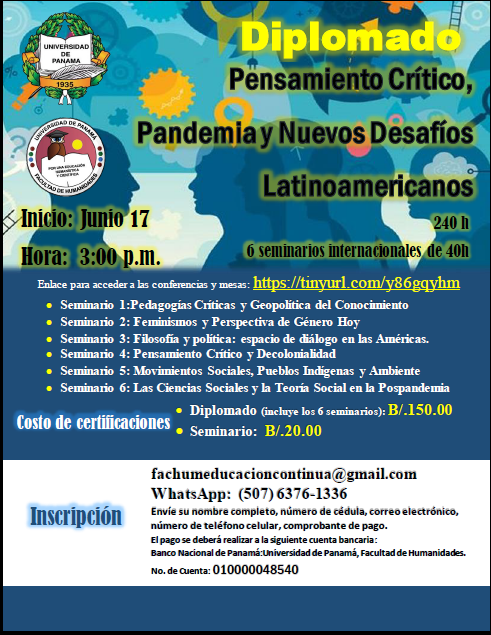 Diplomado en línea: "Pensamiento crítico, pandemia y desafíos latinoamericanos"