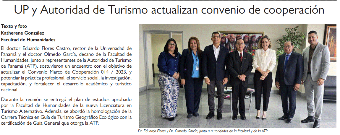 ATP Y LA UP ACTUALIZAN CONVENIO DE COOPERACIÓN