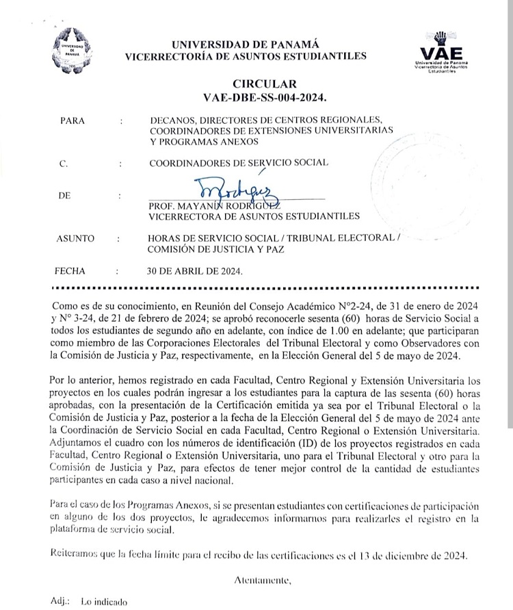 Horas de servicio social