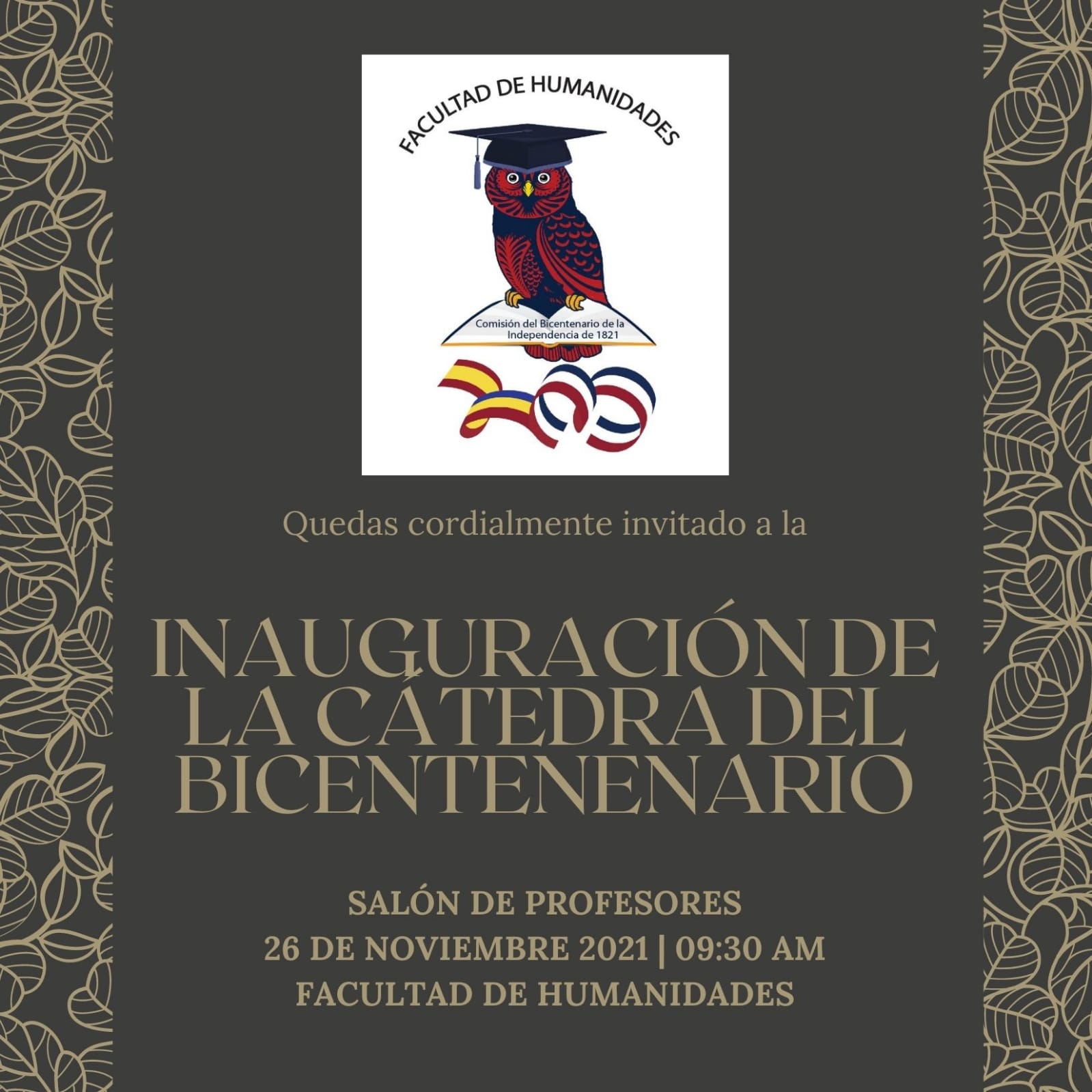 INVITACIÓN: CATEDRA DEL BICENTENARIO