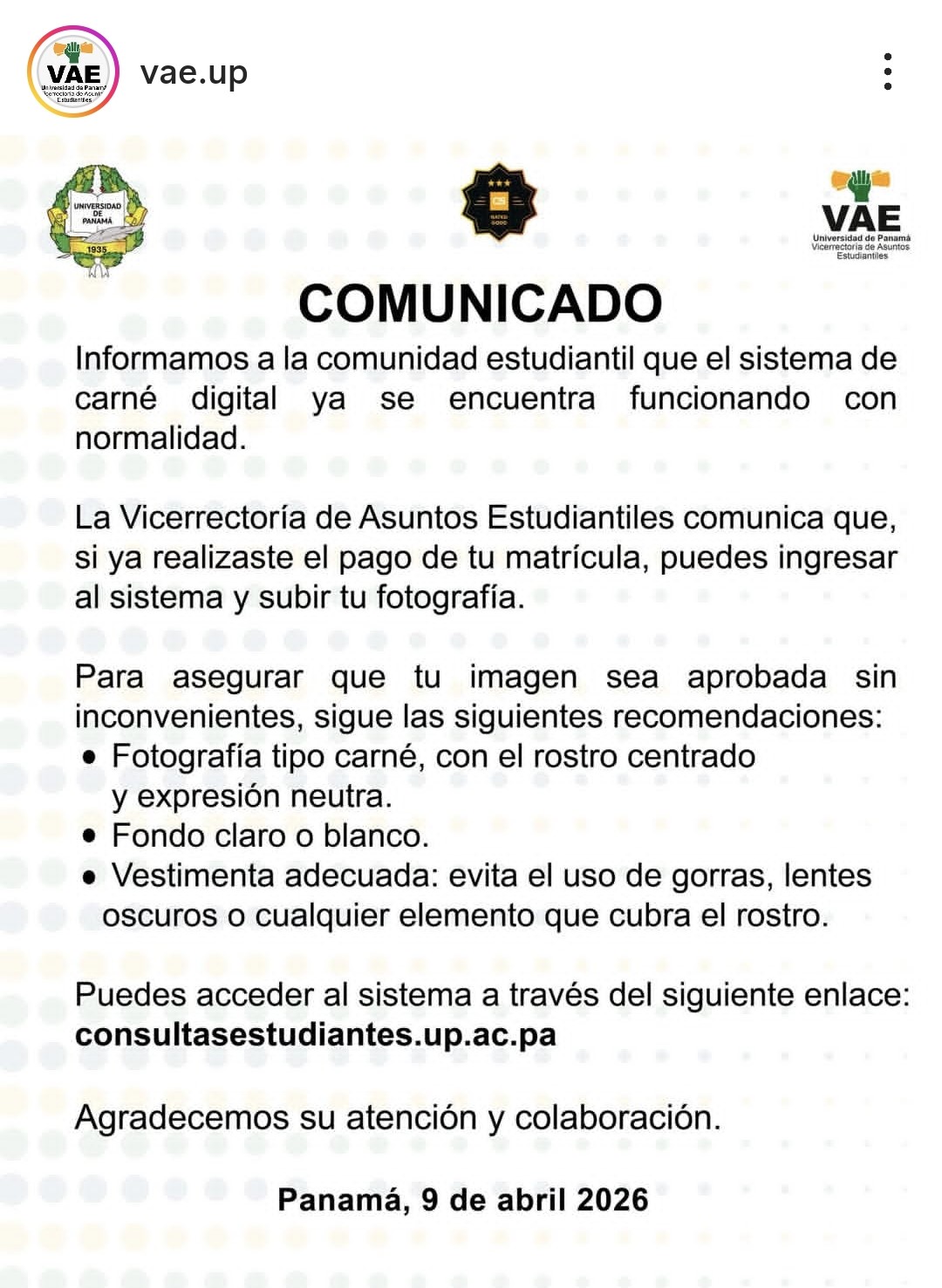 Información sobre carné digital