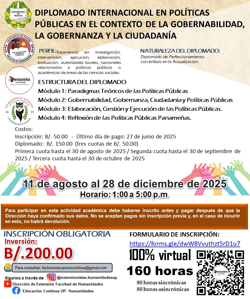 Diplomado Internacional en el contexto de las Políticas Públicas, Gobernabilidad, Gobernanza y Ciudadanía.