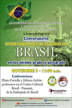 Conversatorio sobre oportunidades de estudios en Brasil