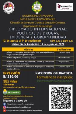 Diplomado Internacional: Políticas de Drogas, Evidencia y Gobernabilidad.