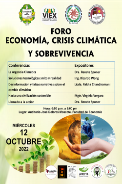 FORO: ECONOMÍA, CRISIS CLIMÁTICA Y SOBREVIVENCIA