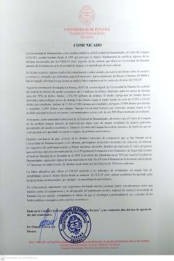 Comunicado por parte del Decano García