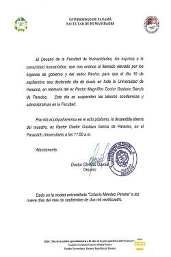 COMUNICADO POR DÍA DUELO