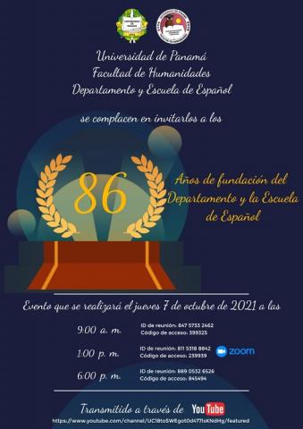 Celebración de los 86 años del depto. y Escuela de Español
