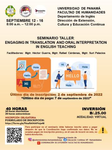 Seminario - Taller: The english spanish